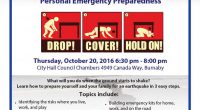 On October 20 at 10:20 a.m., 2nd Street Community School will join millions of people worldwide will practice how to “Drop, Cover and Hold On” during Great ShakeOut Earthquake Drills.  Please […]